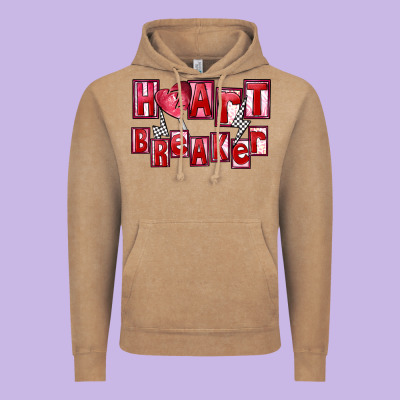 Heart Breaker Valentine's Day Vintage Hoodie Designed By Fadigitalartstudio