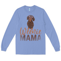 Colony Blue Dog Lover Women Gift Weenie Mama Pet Mom Wiener Dachshund Long Sleeve Tee - maiPhamDesign