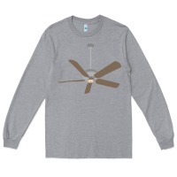 Heather Grey ceiling fan lazy diy halloween costume funny easy t shirt Long Sleeve Tee - maiPhamDesign