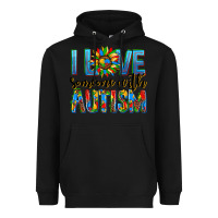 Black ı love someone with autism Heavyweight Hoodie - AdoDesignShop