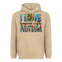 Mushroom ı love someone with autism Heavyweight Hoodie - AdoDesignShop