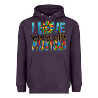 Plum ı love someone with autism Heavyweight Hoodie - AdoDesignShop