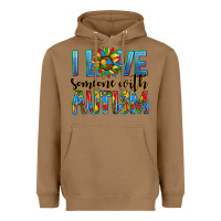 Toasted Coconut ı love someone with autism Heavyweight Hoodie - AdoDesignShop