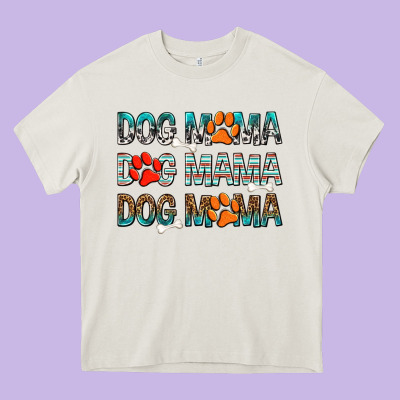 Dog Mama Dog Mama Dog Mama Heavy Core Tee Designed By Texasbilliewilder