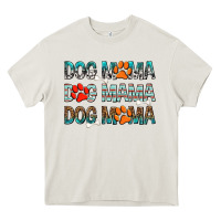Cream dog mama dog mama dog mama Heavy Core Tee - texasbilliewilder