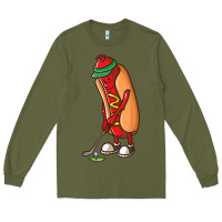 Army Green Funny Golfing Hot Dog Golf Gifts Shirts for Men Boys Golfer Long Sleeve Tee - maiPhamDesign
