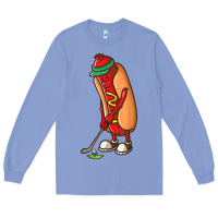 Colony Blue Funny Golfing Hot Dog Golf Gifts Shirts for Men Boys Golfer Long Sleeve Tee - maiPhamDesign