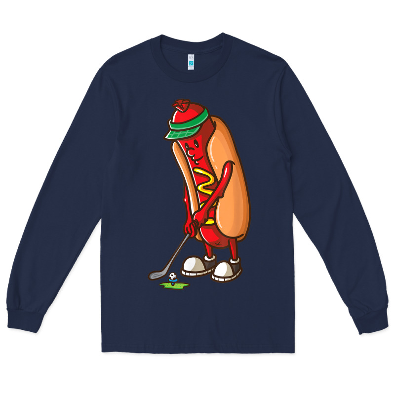 Funny Golfing Hot Dog Golf Gifts Shirts For Men Boys Golfer Long Sleeve Tee by maiPhamDesign | Teevron