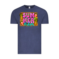 Vintage Denim summer vibes leopard background Vintage Tee - Jasminsmagicworld