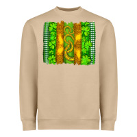 Mushroom saint patricks horseshoe shamrock leopard glitter brushstroke Heavyweight Sweatshirt - Artiststas