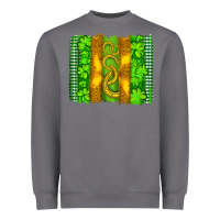 Storm saint patricks horseshoe shamrock leopard glitter brushstroke Heavyweight Sweatshirt - Artiststas