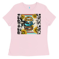 Bubblegum Pink ocd with cow Ladies Tee - TumblerDesignByShophia