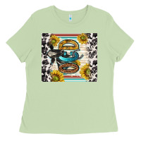 Matcha ocd with cow Ladies Tee - TumblerDesignByShophia