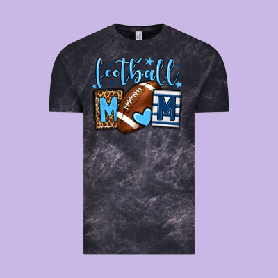 Football Mom Blue Team Color  Mother's Day Vintage Tee Designed By Howdyjamesfarm