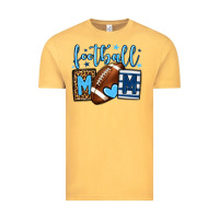 Vintage Mustard Football mom blue team color  mother's day Vintage Tee - HowdyJamesFarm