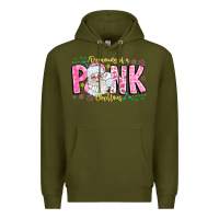 Army Green dreaming of a pink christmas Premium Hoodie - CowhideDigitalArt