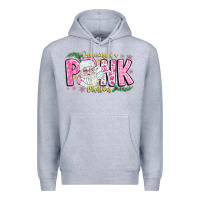 Heather Grey dreaming of a pink christmas Premium Hoodie - CowhideDigitalArt