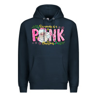 Navy dreaming of a pink christmas Premium Hoodie - CowhideDigitalArt