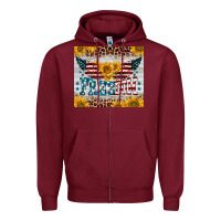 Burgundy freedom 4th of july Zipper Hoodie - BarkalooDesign
