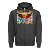 Charcoal Heather freedom 4th of july Zipper Hoodie - BarkalooDesign