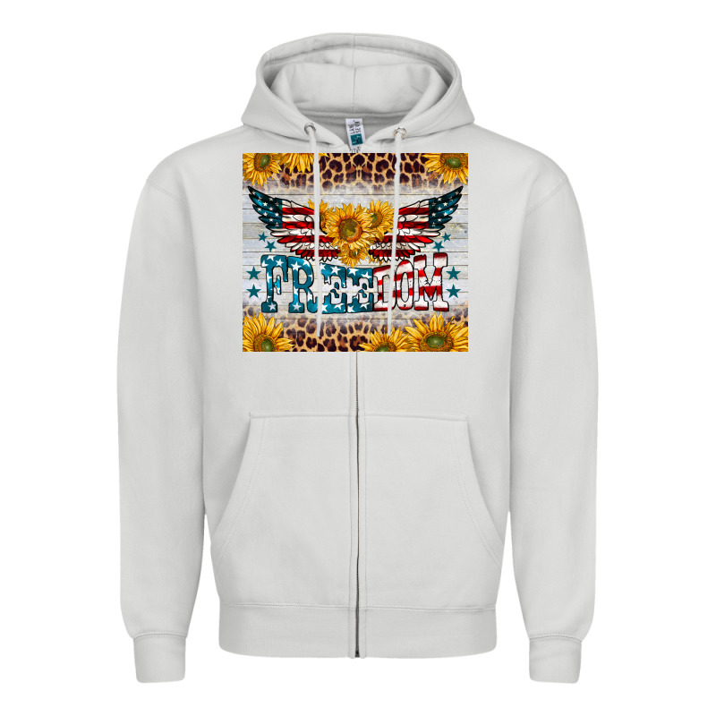 Freedom 4th Of July Zipper Hoodie by BarkalooDesign | Teevron