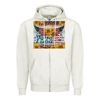 Oatmeal Heather freedom 4th of july Zipper Hoodie - BarkalooDesign