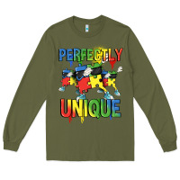 Army Green Perfectly unique Autism Awareness Day Long Sleeve Tee - FaDigitalArtStudio