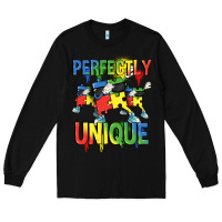 Black Perfectly unique Autism Awareness Day Long Sleeve Tee - FaDigitalArtStudio