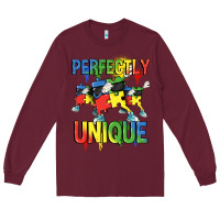 Burgundy Perfectly unique Autism Awareness Day Long Sleeve Tee - FaDigitalArtStudio