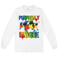 White Perfectly unique Autism Awareness Day Long Sleeve Tee - FaDigitalArtStudio