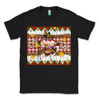 Black Stacked Christmas Farm Classic Tee - Artiststas