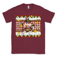 Burgundy Stacked Christmas Farm Classic Tee - Artiststas