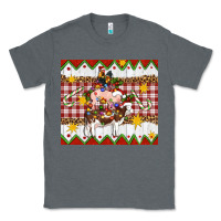 Charcoal Heather Stacked Christmas Farm Classic Tee - Artiststas
