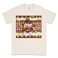 Natural Stacked Christmas Farm Classic Tee - Artiststas