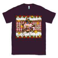 Plum Stacked Christmas Farm Classic Tee - Artiststas