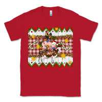 Red Stacked Christmas Farm Classic Tee - Artiststas