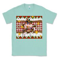 Seafoam Stacked Christmas Farm Classic Tee - Artiststas