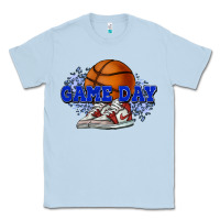 Dusty Blue game day basketball Classic Tee - HowdyJamesFarm