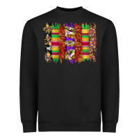 Black mardi gras cake fleur de lis crawfish brushstrokes Heavyweight Sweatshirt - Artiststas