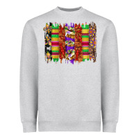 Heather Grey mardi gras cake fleur de lis crawfish brushstrokes Heavyweight Sweatshirt - Artiststas