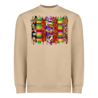 Mushroom mardi gras cake fleur de lis crawfish brushstrokes Heavyweight Sweatshirt - Artiststas