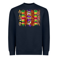 Navy mardi gras cake fleur de lis crawfish brushstrokes Heavyweight Sweatshirt - Artiststas