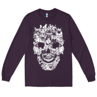 Plum Matching Family French Bulldog Dog Skull Costume Halloween Long Sleeve Tee - maiPhamDesign