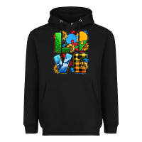 Black love with heart sunflower Heavyweight Hoodie - AdoDesignShop