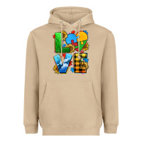 Mushroom love with heart sunflower Heavyweight Hoodie - AdoDesignShop