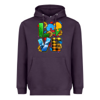 Plum love with heart sunflower Heavyweight Hoodie - AdoDesignShop