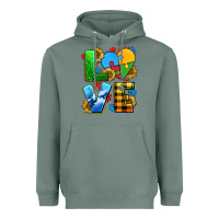 Sage love with heart sunflower Heavyweight Hoodie - AdoDesignShop