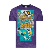 Cloud Purple Mama needs a drink slim can cooler mother's day Vintage Tee - HowdyJamesFarm