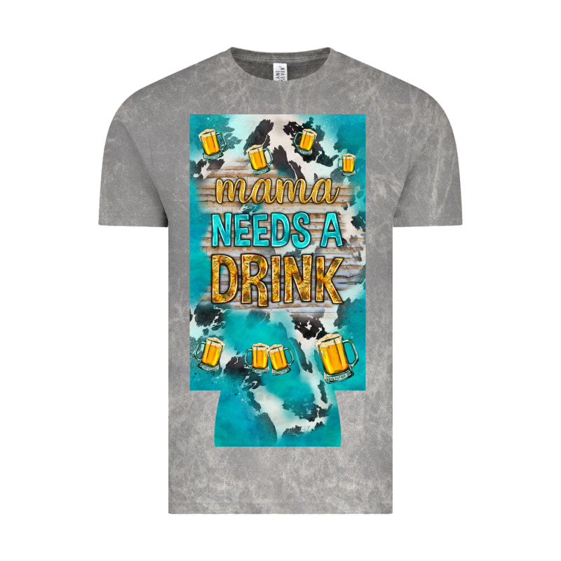 Mama Needs A Drink Slim Can Cooler Mother's Day Vintage Tee by HowdyJamesFarm | Teevron