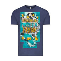 Vintage Denim Mama needs a drink slim can cooler mother's day Vintage Tee - HowdyJamesFarm